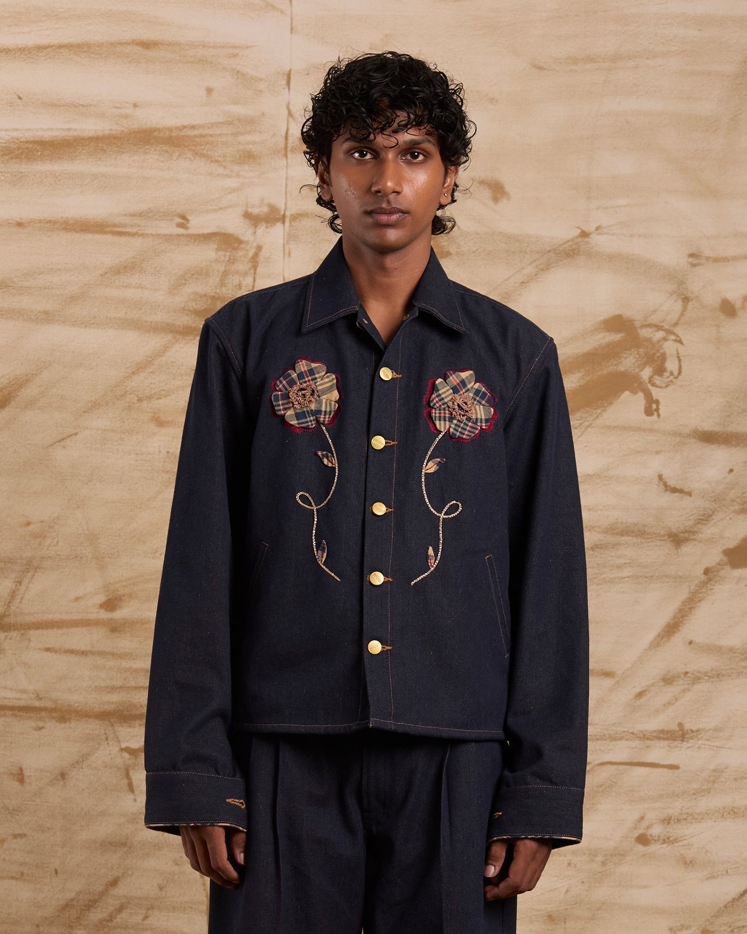 Hibiscus Hand Embroidered Jacket