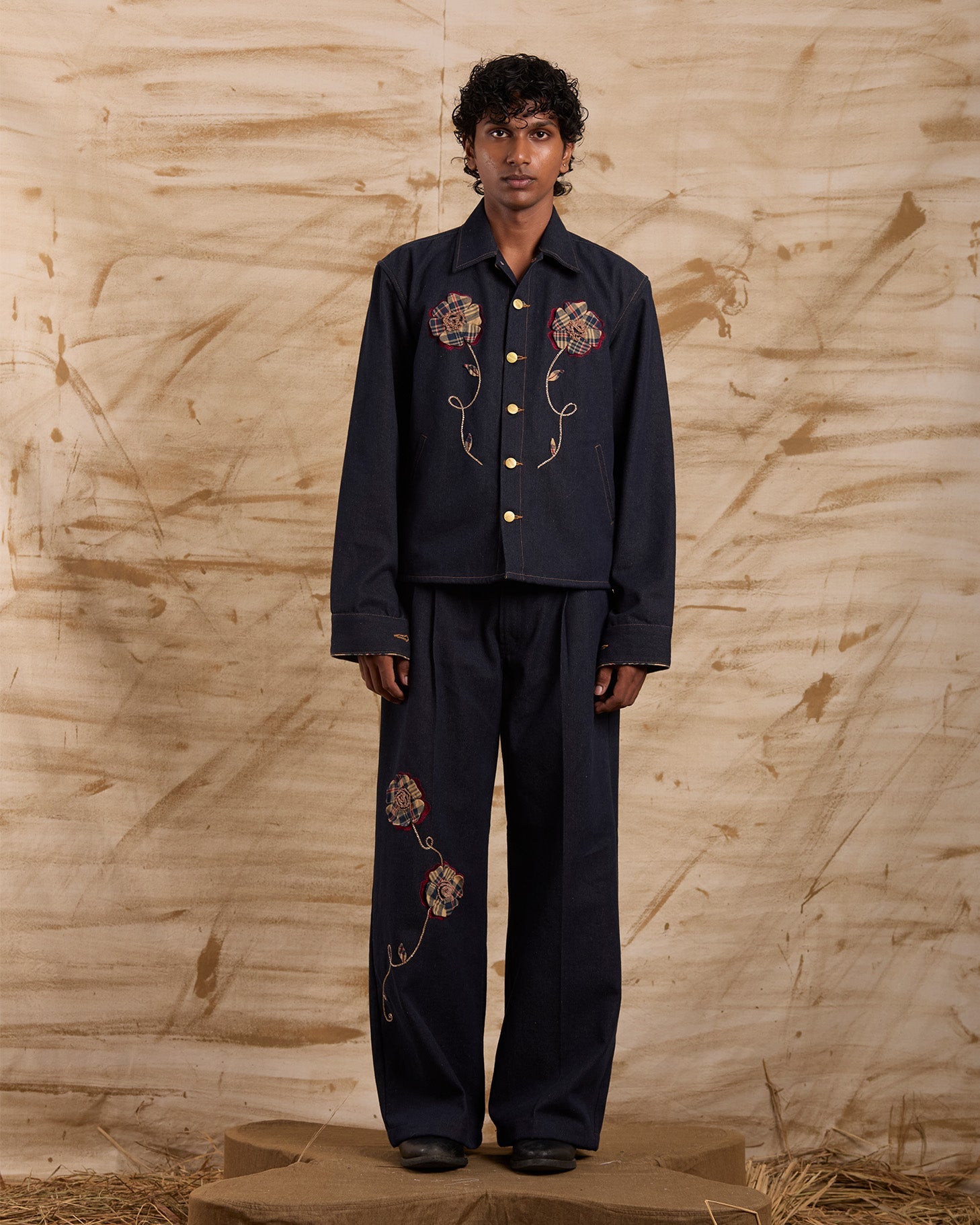 Hibiscus Hand Embroidered Jacket