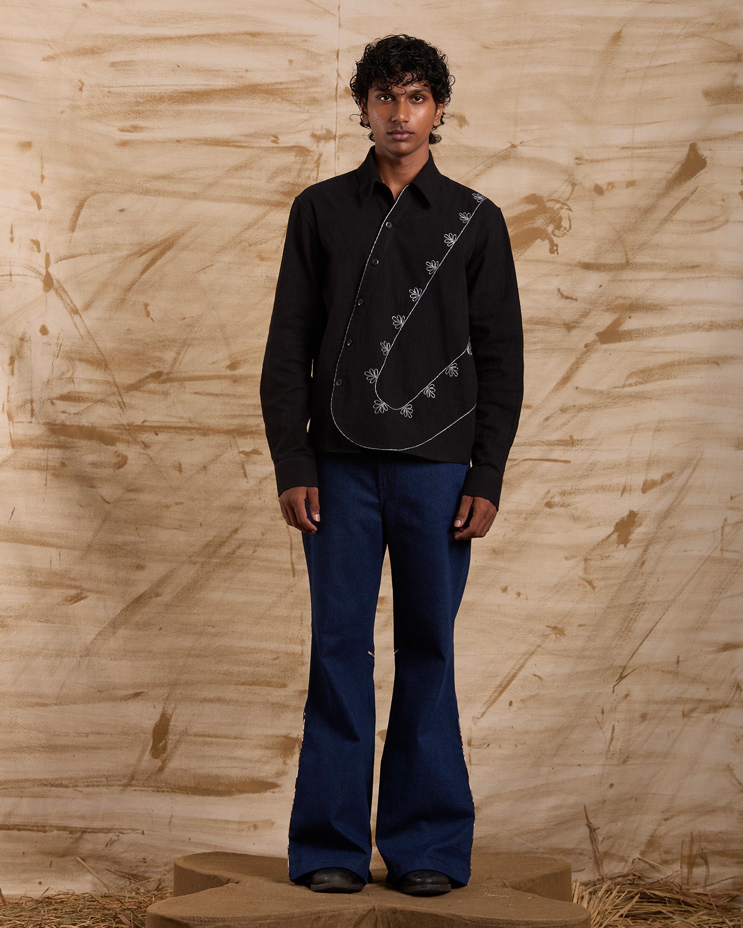 No Time to Die Hand Embroidered Jacket - Black