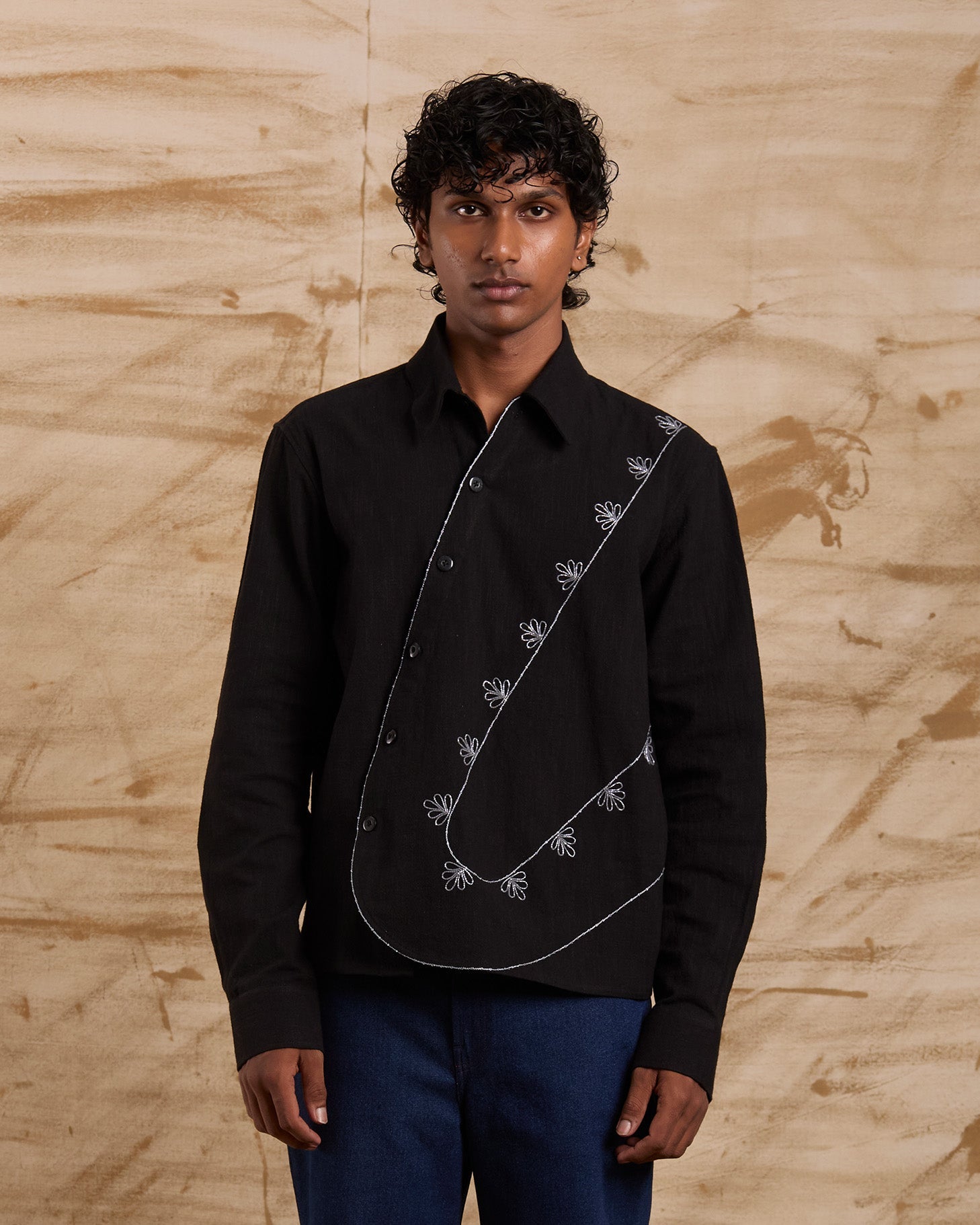 No Time to Die Hand Embroidered Jacket - Black