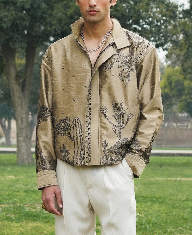 "Zaar" Embroidered Lightweight Jacket